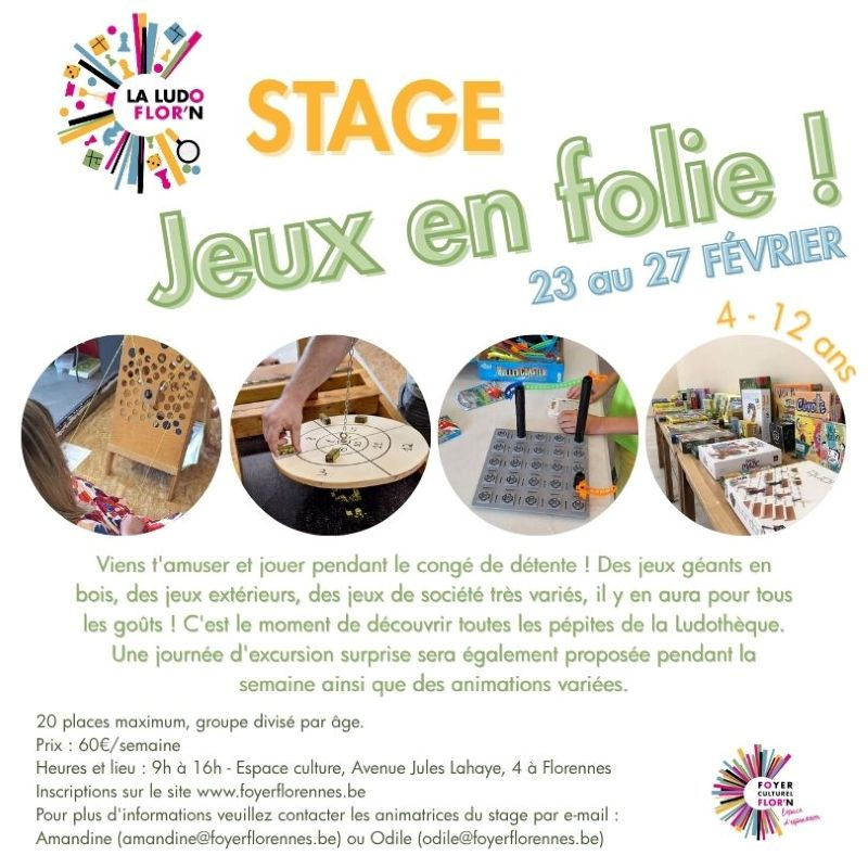 Stage Jeux en folie