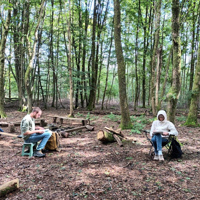 Dessinons sous les arbres